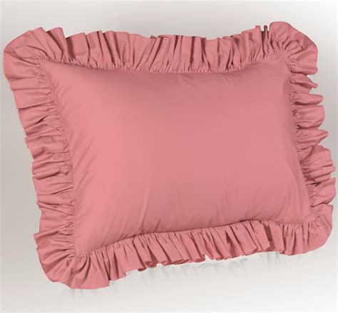 Solid Ruffled Pillow Sham Ebay