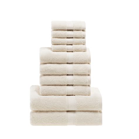 Superior Hymnia Egyptian Cotton Solid 10 Piece Towel Set