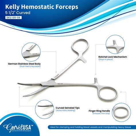 Kelly Hemostatic Forceps GerVetUSA Inc