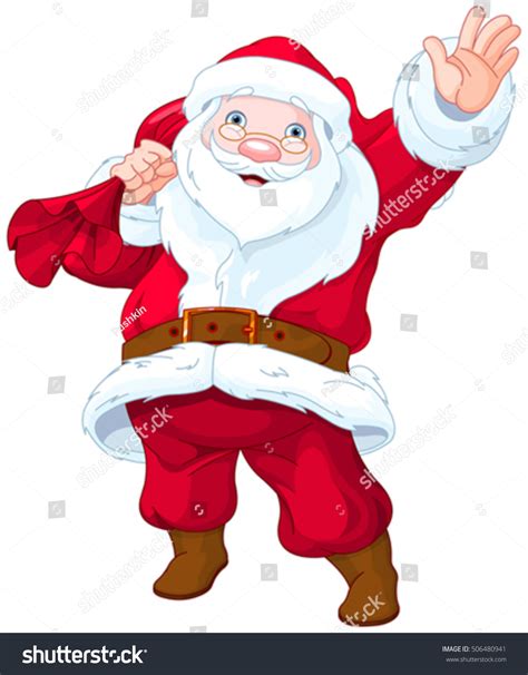 Illustration Of Personable Santa Claus Waves 506480941 Shutterstock