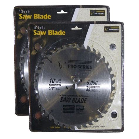 Pro Series 10 In Carbide Tip Saw Blade Set 2 Pack 800937 The Home
