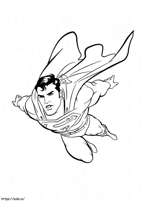 Big Superman Flying Coloring Page