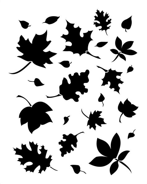 Harvest Stencil Fall Leaves Stencil Autumn Art Reusable Mylar Template