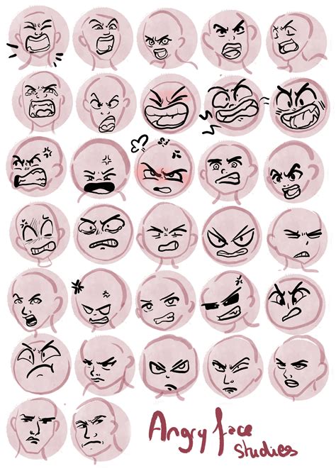 An Image Of Various Faces Drawn In Different Styles And Colors With
