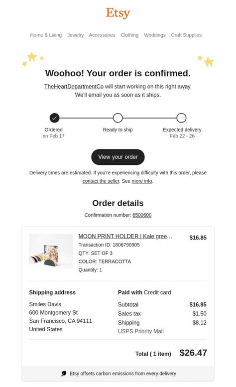 Purchase Confirmation Email Template