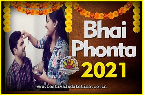 2021 Bhai Phonta Bengali Festival Date And Time In India Festivals Date