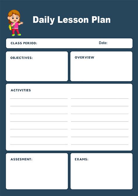 Blank Weekly Lesson Plan Templates At Allbusinesstemplatescom Weekly