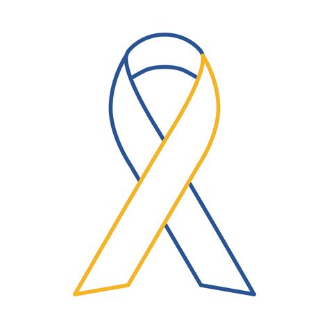 Down Syndrome Campaign Ribbon Line Style Icon 2484618 Vector Art At