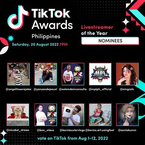 Here Are The Nominees For The Tiktok Awards Ph 2022 • Philstar Life