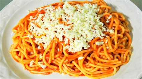 Como Hacer Espagueti Spaguetti Rojo Receta Facil Y Rapida Cocina