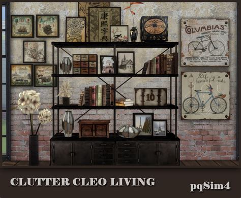 Sims 4 Ccs The Best Clutter Cleo Living By Pqsim4