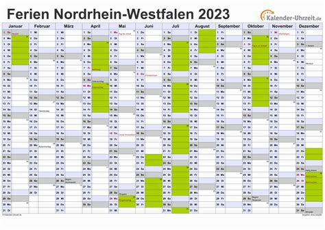 Ferien Nordrhein Westfalen 2023 Ferienkalender Zum Ausdrucken