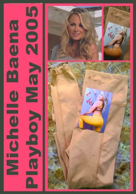 MICHELLE BAENA PLAYbabe Covergirl Owned Worn Signed Yoga Pants W Pic PicClick