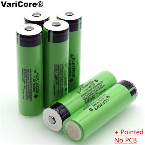 varicore 100 new original 18650 ncr18650b 3400mah 3 7v li ion rechargeable battery with pointed