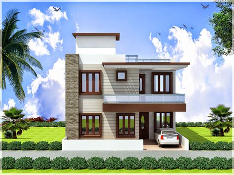 Duplex House Exterior Design Pictures In India - Front Design