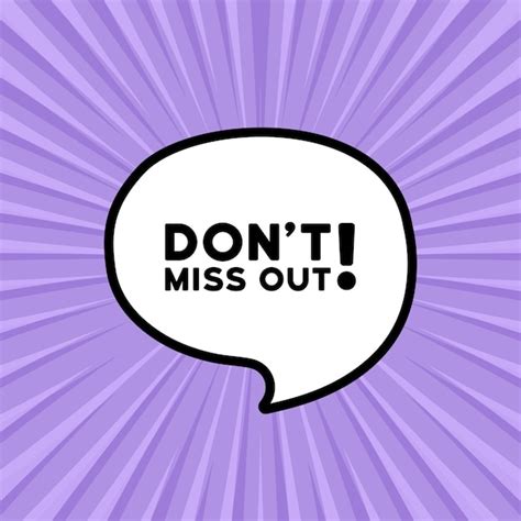 Premium Vector Speech Bubble With Dont Miss Out Text Boom Retro Comic