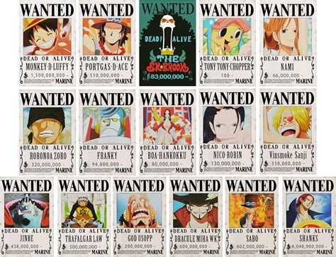 Buy Xiumui One Piece Wanted Posters Cm Cm New Edition Luffy Billion Set Of Online