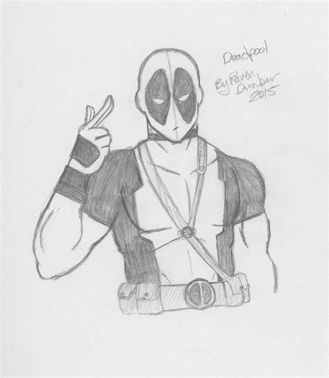 Deadpool Sketch By Ravendunbar On Deviantart