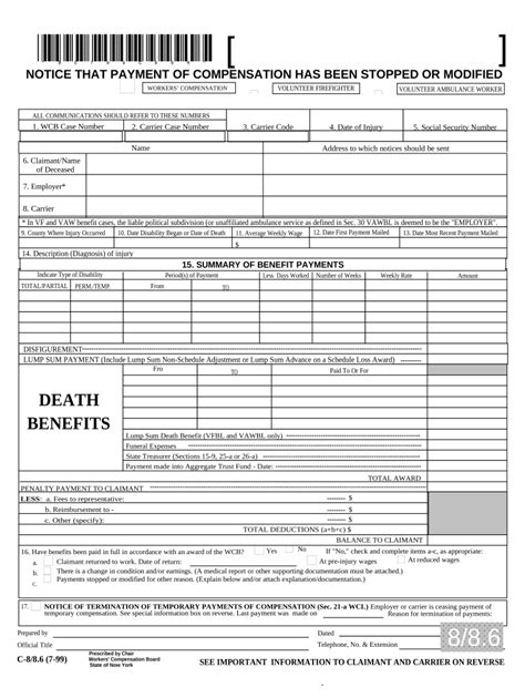 New York Compensation Ny Form Fill Out And Sign Printable Pdf