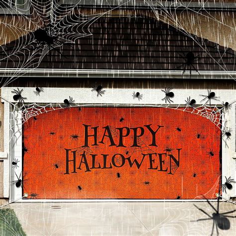 Happy Halloween Garage Door Decorations Large Halloween