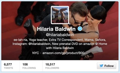 Ever Wondered How Much Grift Can You Pack Into One Twitter Bio Have A Look At Hilaria Baldwins
