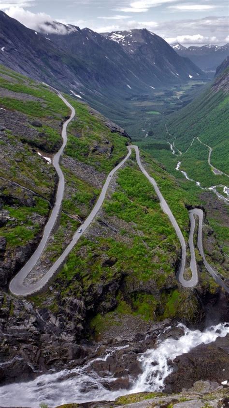 It is part of norwegian county road 63 that connects the town of åndalsnes in rauma and the village of valldal in norddal municipality. Trollstigen Pass, Norway | Places to go, Places to travel ...