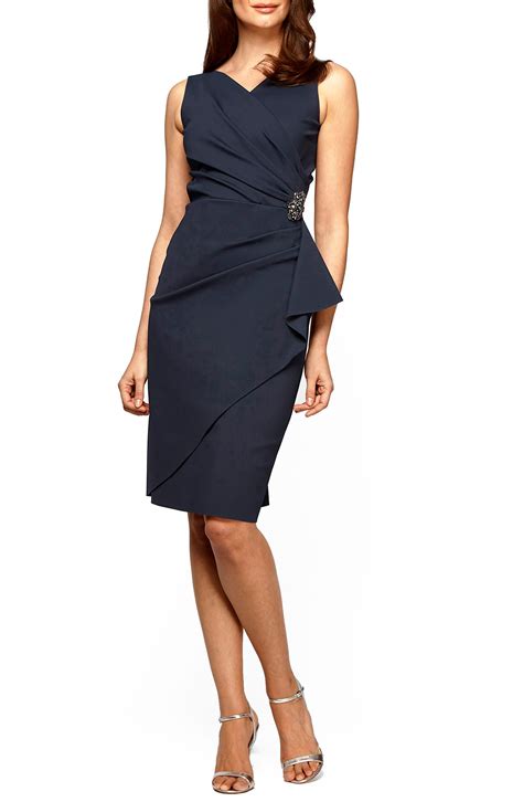 Alex Evenings Side Ruched Dress In Charcoal Gray Lyst