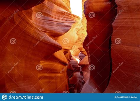 Antelope Canyon Amazing Colors Of The Sandstone Rocks Stock Photo