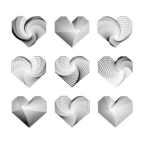 Geometric Heart Shape Vector Art Icons And Graphics For Free Download