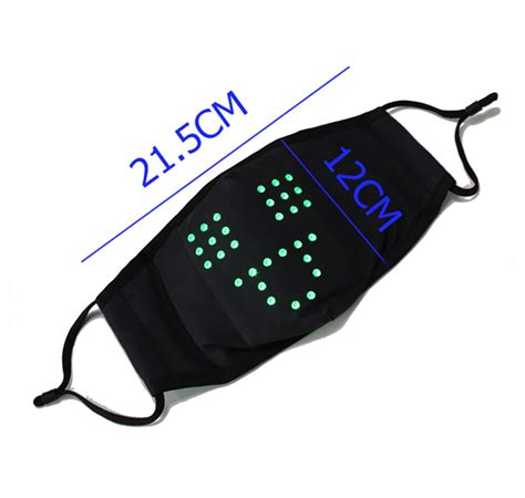 Voice Activated Led Face Mask Cool Light Up Smart Masks Funny For