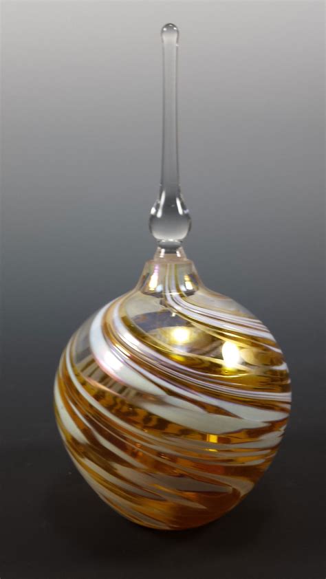 Round Perfume Bottle By Mark Rosenbaum Art Glass Perfume Bottle