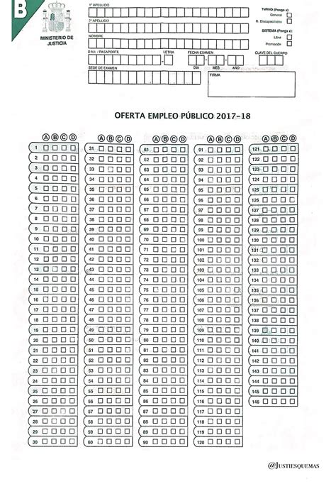 Justiesquemas Descargable Plantilla Oficial De Test