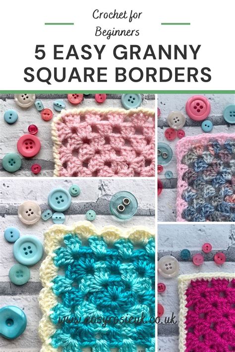 5 Easy Granny Square Crochet Borders