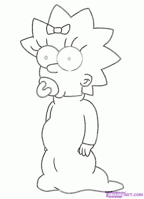 Learn How To Draw Maggie Simpson From The Simpsons The Simpsons Step Images And Photos Finder