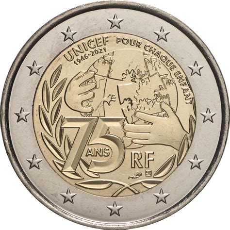2 Euro Unicef 2021 Bfr Frankreich