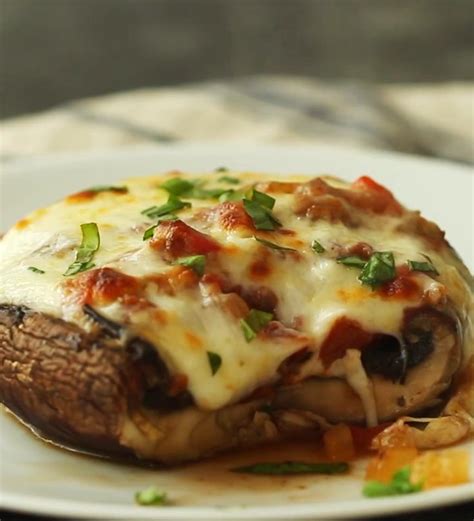 Sausage Stuffed Portobello Mushrooms Delicious Low Carb Dinner Video