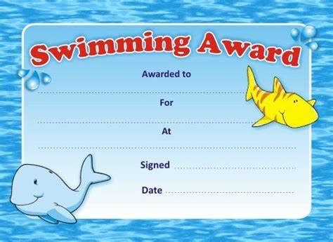 Swimming Award Certificate Template Best Templates Ideas