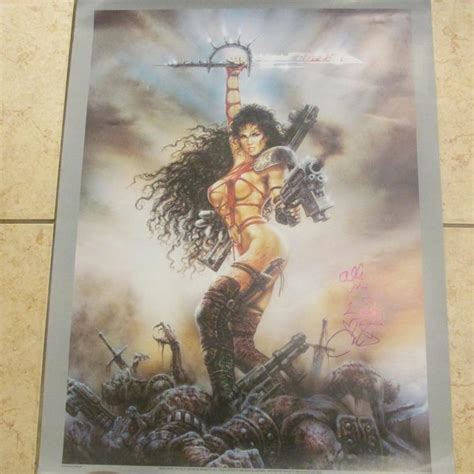 Julie Strain Hand Signed 24x13 Graphic Poster