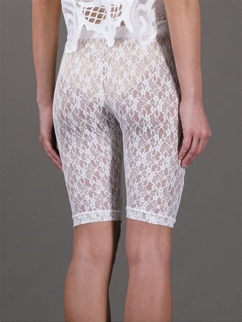 Lyst Ktz Short Lace Leggings In White