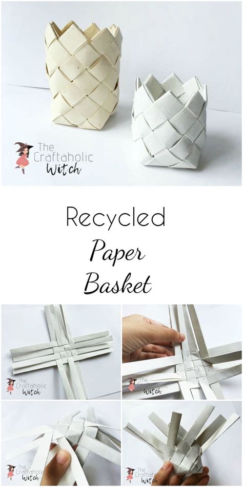 Recycled Paper Basket Weaving Easy Step By Step Tutorial Paper
