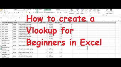 How To Do A Vlookup For Beginners Youtube