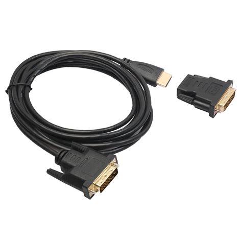 Gold Plated Hdmi To Dvi 241 Pin Cable Cord Dvi Male Adapter 1080p