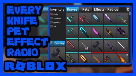 My Roblox Assassin Inventory Every Knife Youtube