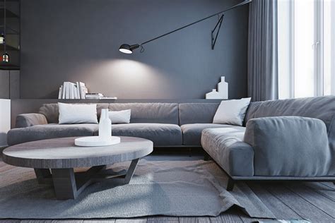 Eight slim golden trumpet arms fan out with balanced precision, projecting a refined lightness of form. L-sofa-round-coffee-table-light-grey-living-room - Awesome ...
