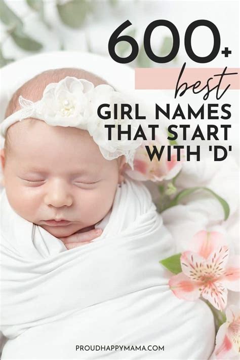 600 Girl Names That Start With D Beautiful Unique