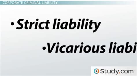 Corporate Criminal Liability Definition And Overview Lesson