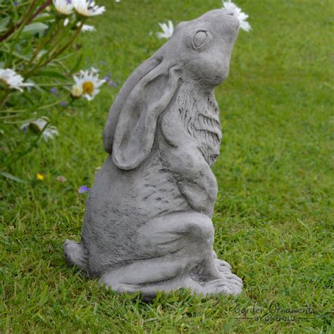 While concrete does make the pieces heavier, it's also very durable, which makes. Moon Gazing Hare Garden Ornament - Garden Ornaments by Onefold