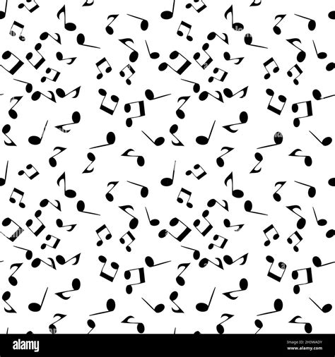 Soaring Musical Notes Seamless Pattern Vector Illustration Stock