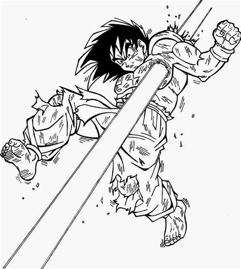 La saga del dios progenitor. Imagen de Goku para colorear - Dibujos De