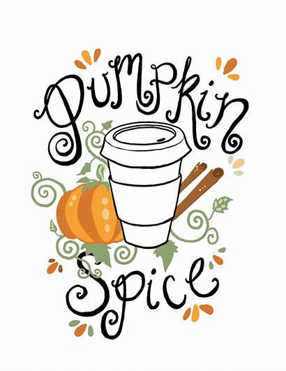 Pumpkin Spice Clipart Latte Fall Autumn Coffee